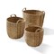 Round Kura Decorative Seagrass Basket for Everyday Use - 16" H x 17" L x 17" W - Easy to Clean